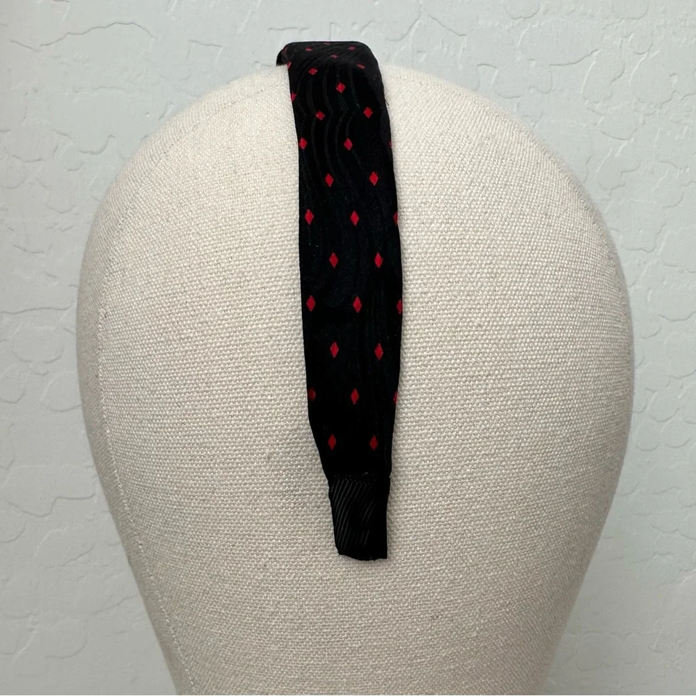 CUSTOM, ONE-OF-A-KIND VERSACE SILK TIE HEADBAND